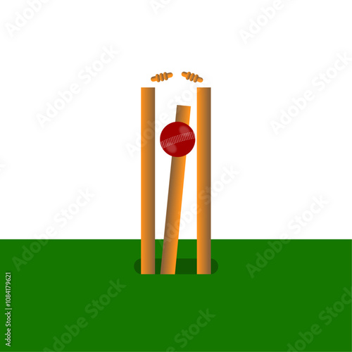 Cricket wicket ball games design cricket games...