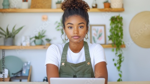 The Young Woman at Desk photo