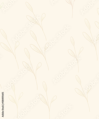 Cream color marbel effect texture plants background wallpaper