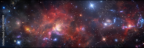 Enchanting Symphony of Distant Stars: A Spectacular View of an Outer Space Galaxy photo