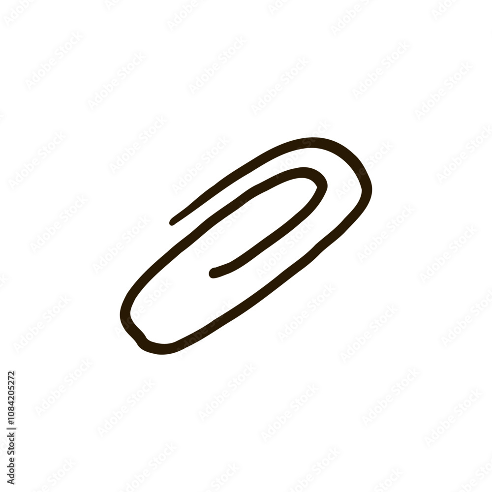 Obraz premium Simple Paperclip Line Art