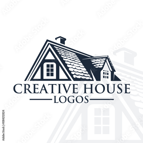 simple house logo design, minimalist home icon vector, flat building logo template