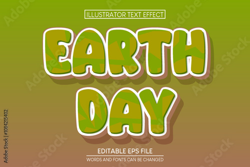 Earth Day Text Effect. editable text effect