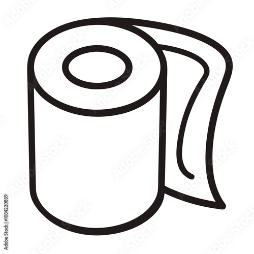 Clipart Toilet Paper Vector Design.