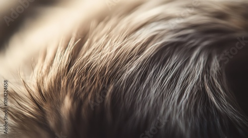 Close-up of Soft, Brown, and White Fur photo