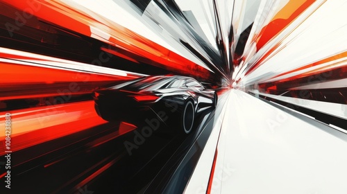 Wallpaper Mural Shape + Tone + Speed "A dynamic composition exploring the relationship between bold shapes, contrasting tones, and the sense of speed, creating a visual experience full of motion and energy in a Torontodigital.ca