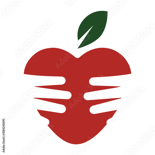 <!-- Generator: Adobe Illussign logo of a heart or apple with arms around it. Protection and love of the homelesstrator 24.0.1, SVG Export Plug-In  -->