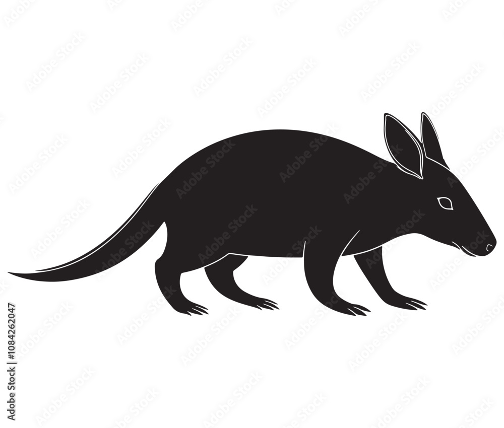 Obraz premium Silhouette of a aardvark