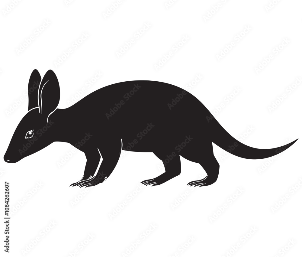 Obraz premium Silhouette of a aardvark