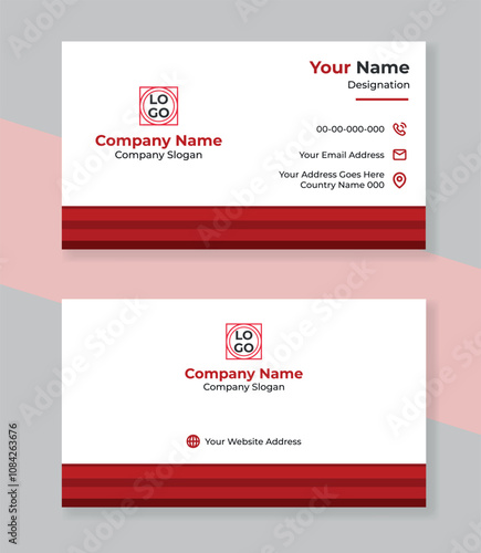 Modern and Clean Style Professional Business Card Template