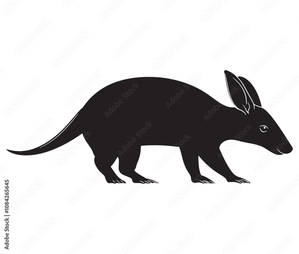Obraz premium Silhouette of a aardvark