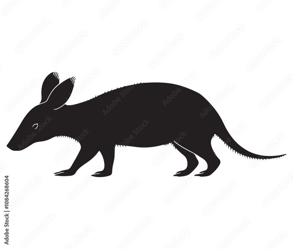 Obraz premium Silhouette of a aardvark