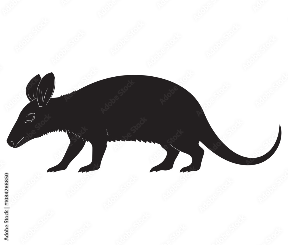 Obraz premium Silhouette of a aardvark