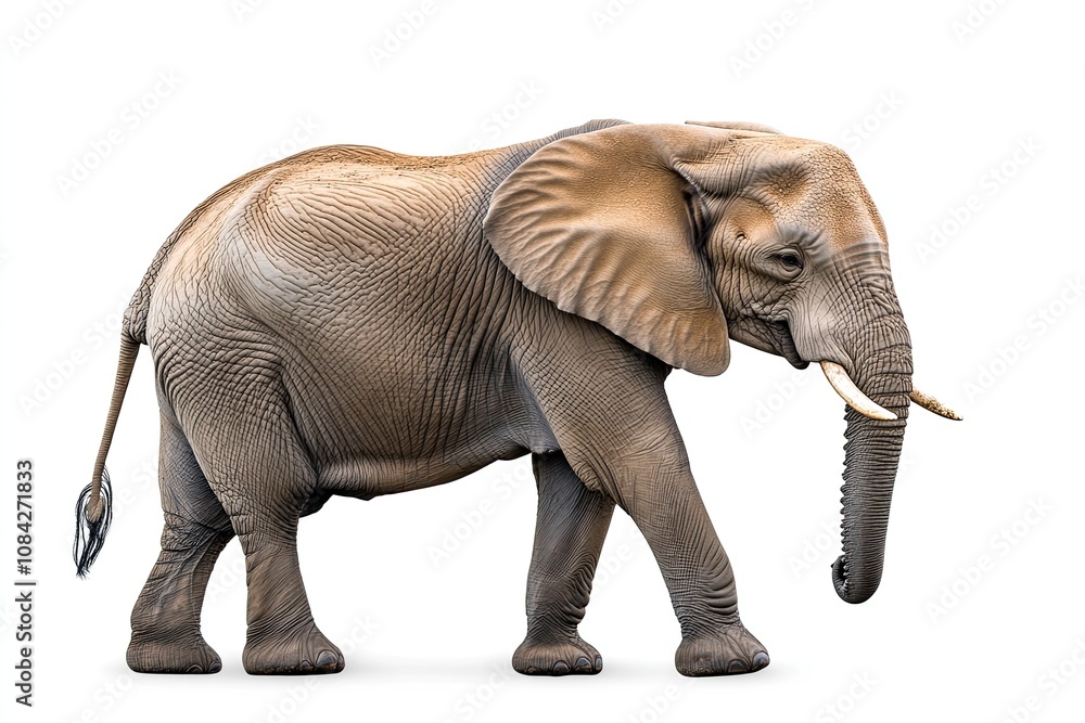 Obraz premium Elephant isolated on white background. Wildlife, Safari animal