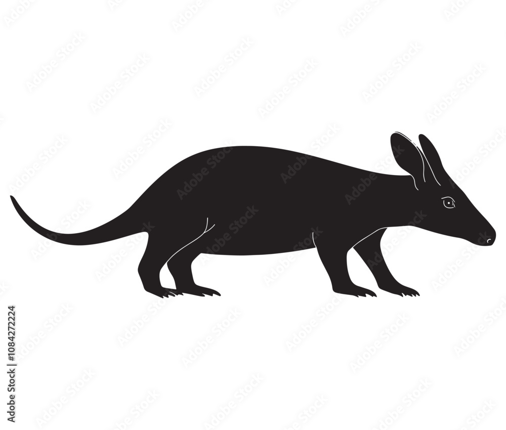 Fototapeta premium Silhouette of a aardvark