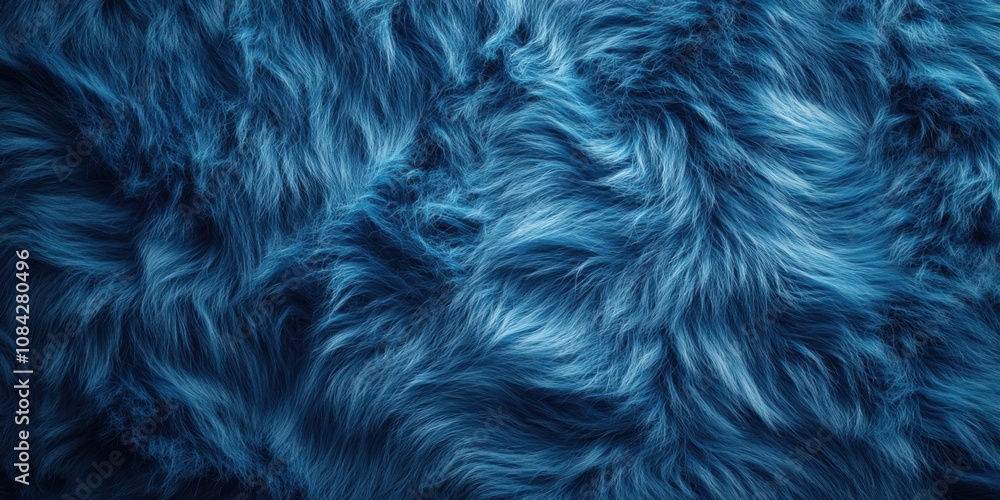 Obraz premium Blue Fur Animal Texture Background Wool Creative Concept Design Copy Space Nature Art Banner Flyer Poster Close Up Illustration Modern63ce5bcaebc7