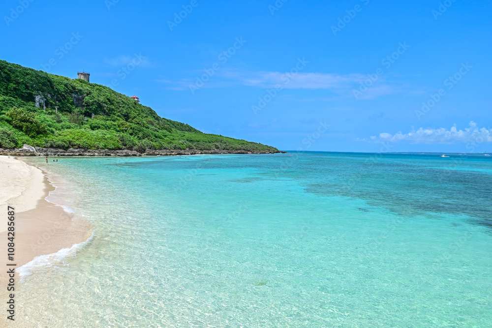 Obraz premium 日本にある沖縄宮古島のとても美しい海の風景