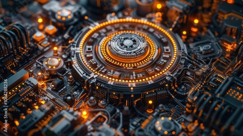 Wallpaper Mural Abstract Cyberpunk Machinery Torontodigital.ca