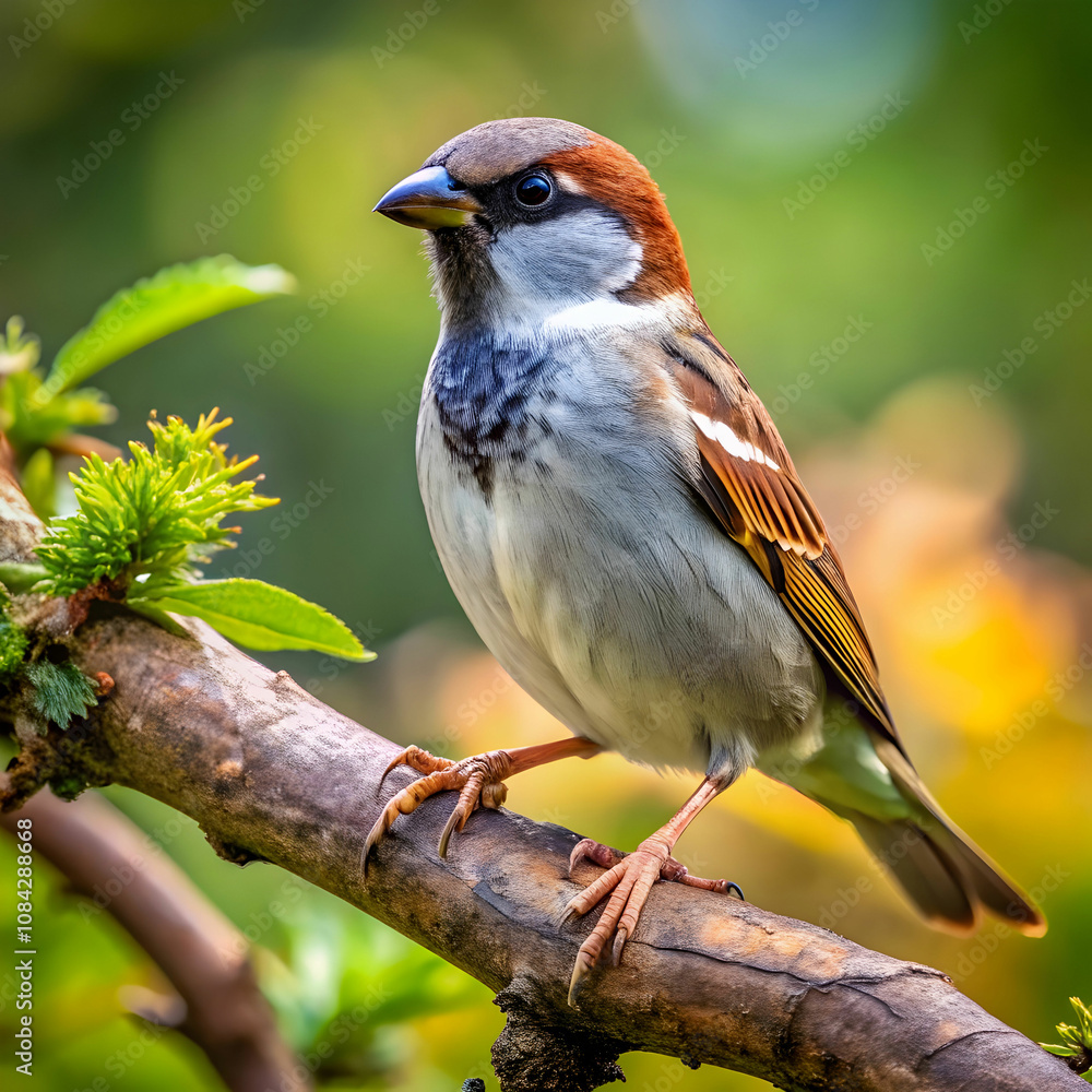 Obraz premium sparrow on tree