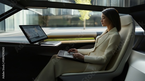 self driving vehicle. heads up display. automotive technology.