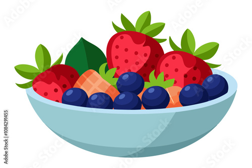 Delicious Mixed Berry Bowl- Strawberries, Blueberries, and Raspberries
