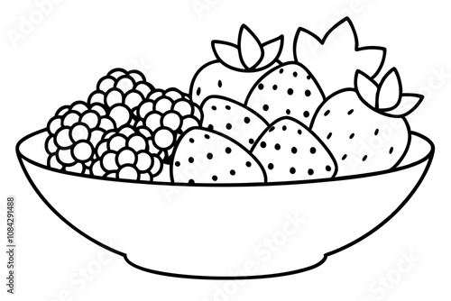 Delicious Mixed Berry Bowl- Strawberries, Blueberries, and Raspberries