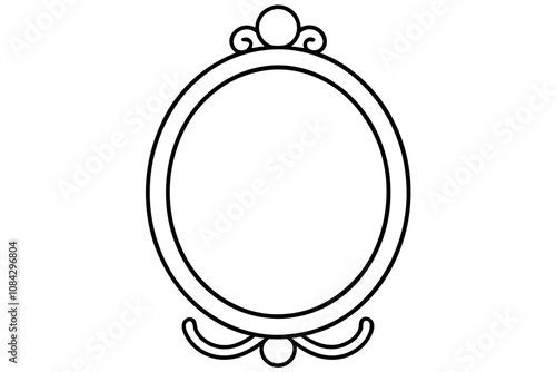 mirror line art vector.