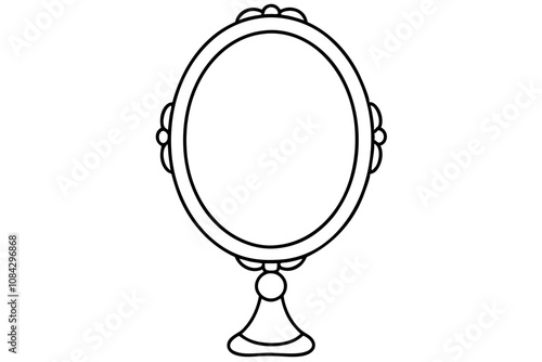 mirror line art vector.