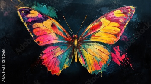 Colorful Butterfly Painting photo