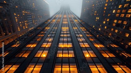 Wallpaper Mural Skyscraper at Dusk Torontodigital.ca