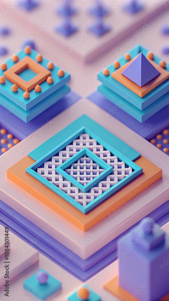 Abstract, AI-generated textures with layered geometric patterns and futuristic vibes. Ideal for tech or creative brand backgrounds Abstract, AI-generated textures with layered geometric patterns and futuristic vibes. Ideal for tech or creative brand backgrounds
