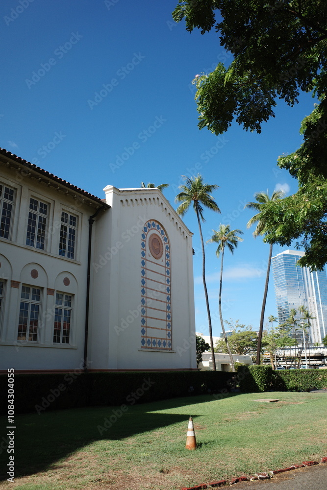 Obraz premium hawaii, waikiki, honolulu, summer, USA, america, travel, architecture, design, style