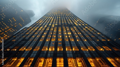 Wallpaper Mural Skyscraper in the Mist Torontodigital.ca