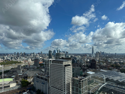 Stunning Aerial View of London on a Cloudy Day
