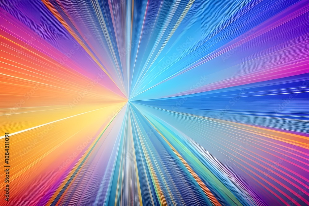 Obraz premium ia generated. abstract colorful rays. abstract background with rays 