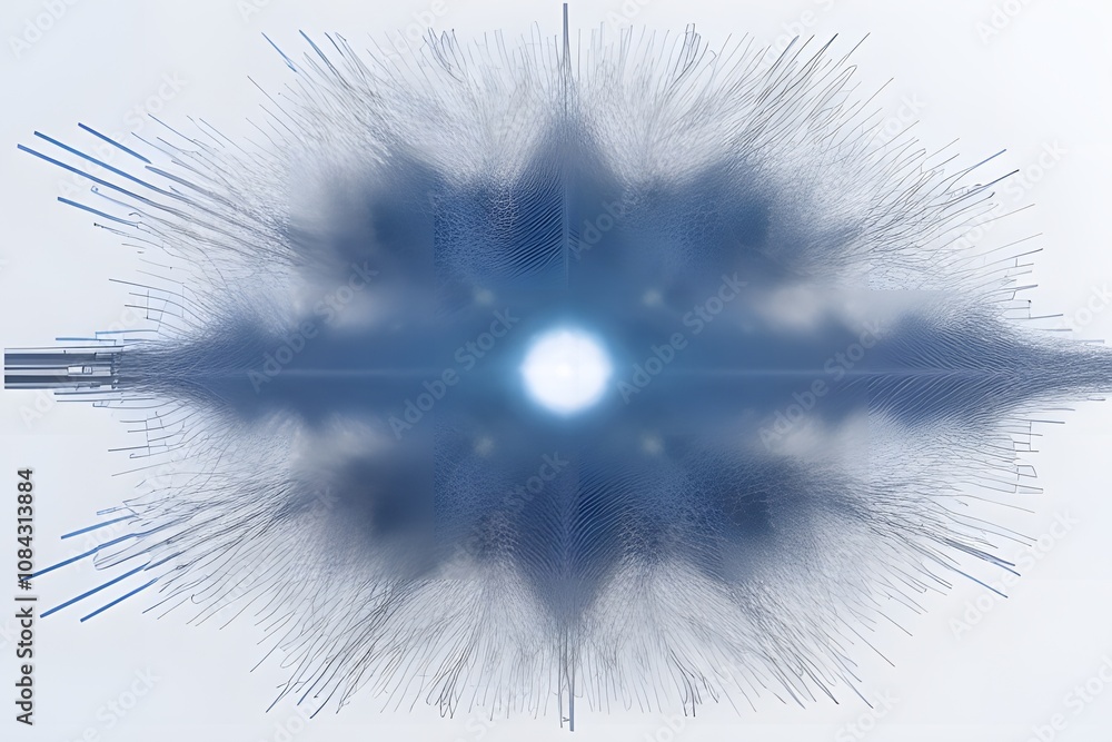 Fototapeta premium ia generated. explosion of light. abstract background. fractal burst background