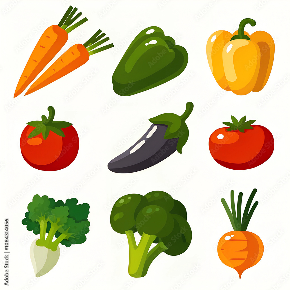Fototapeta premium set of vegetables