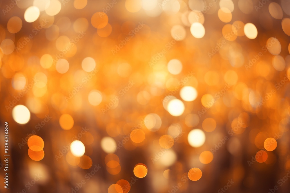 Fototapeta premium Orange Bokeh Background, Orange Bokeh Wallpaper, Orange Bokeh Light Background, Autumn Bokeh background, Thanksgiving Bokeh background, Orange bokeh lights glitter effect, AI Generative