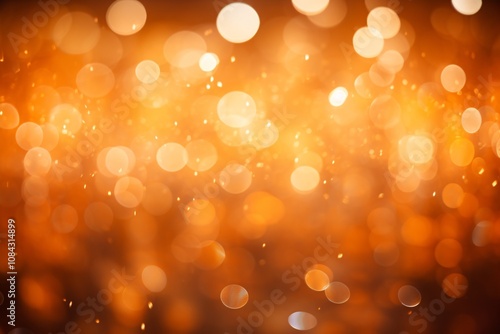 Orange Bokeh Background, Orange Bokeh Wallpaper, Orange Bokeh Light Background, Autumn Bokeh background, Thanksgiving Bokeh background, Orange bokeh lights glitter effect, AI Generative
