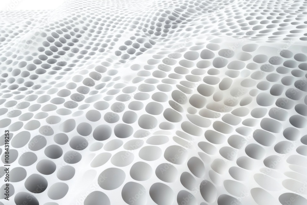 Naklejka premium White surface with circular patterns