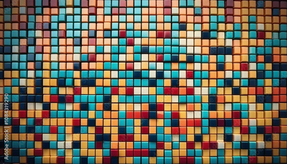 Fototapeta premium Colorful ceramic mosaic as a background. 