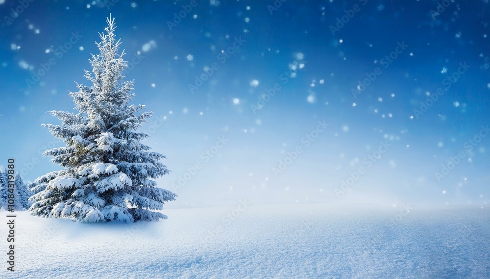 custom made wallpaper toronto digitalWinter christmas background with snow tree and lots of copy space