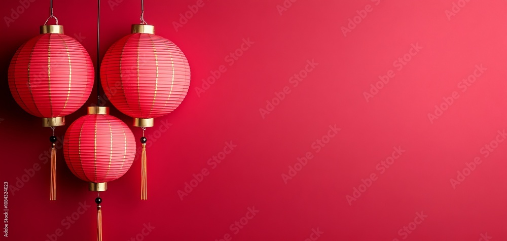 Obraz premium During this festive season, the enchanting glow of lanterns serves as a beacon of hope and happiness, inspiring everyone to embrace the spirit of togetherness and new beginnings.