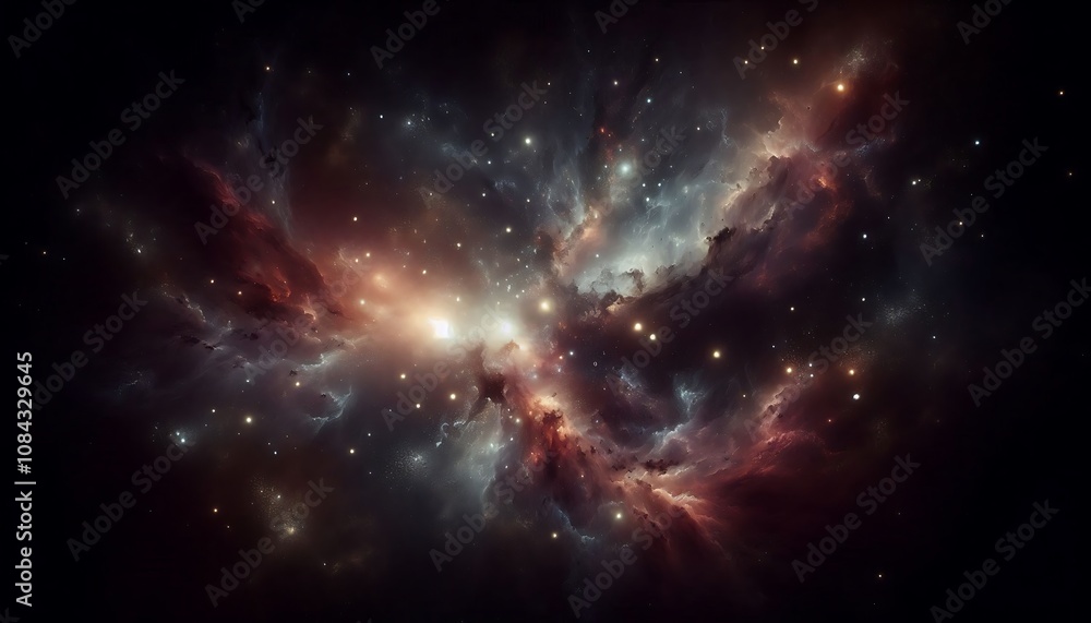 Fototapeta premium The center of milky way galaxy with stars and space dust in universe