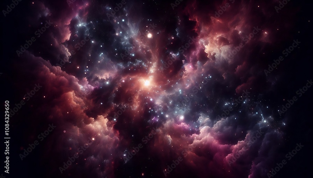 Fototapeta premium The center of milky way galaxy with stars and space dust in universe