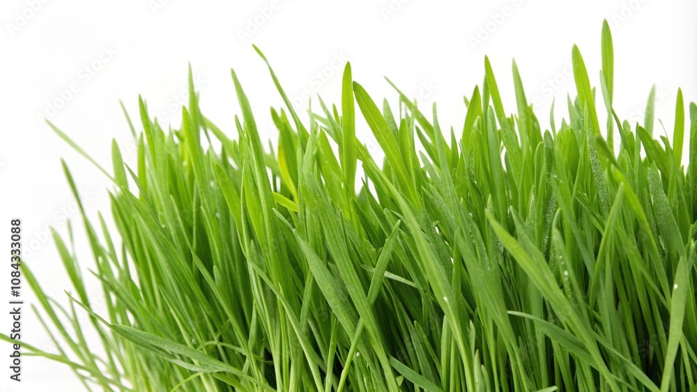 Fototapeta premium green grass isolated on white background