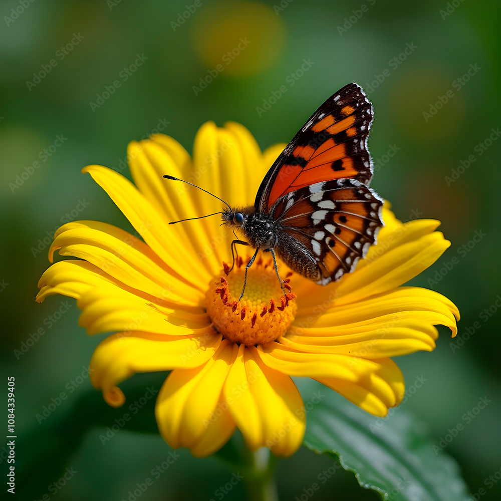 Fototapeta premium butterfly on flower