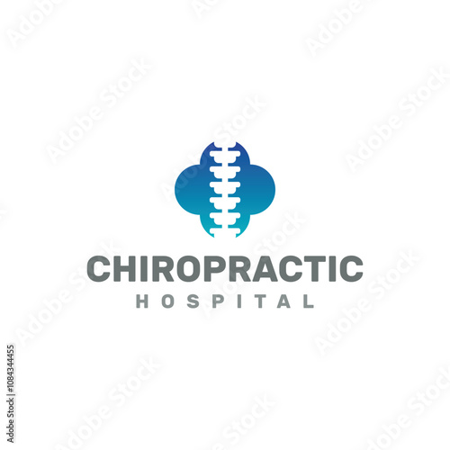 chiropractic hospital logo vector