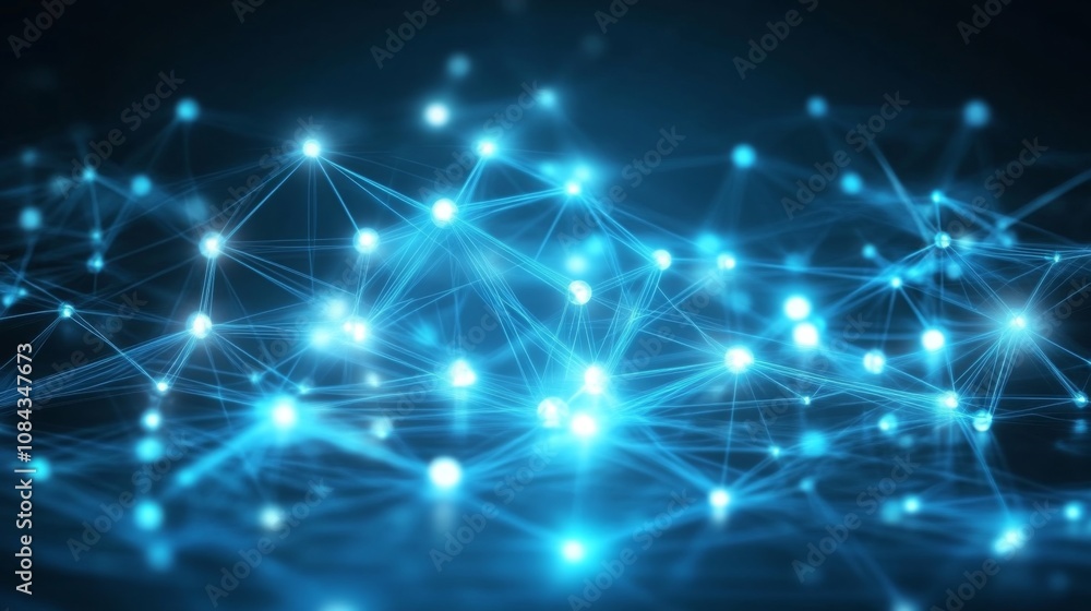 Obraz premium Abstract Network Connection - Digital Technology Background