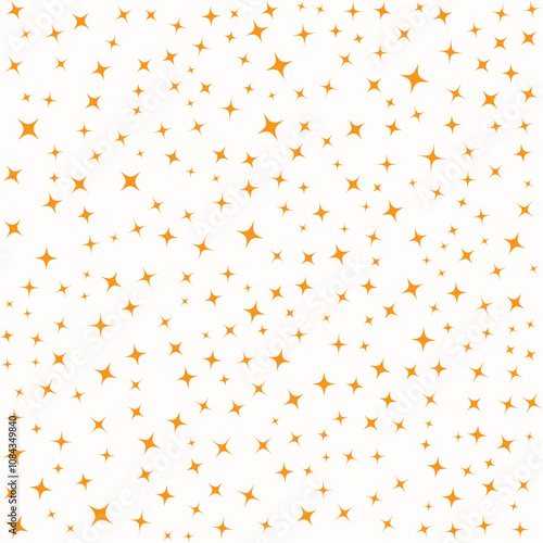 Yellow Twinkle shine Seamless pattern. Bling Spark background. Magic pattern. Abstract star texture